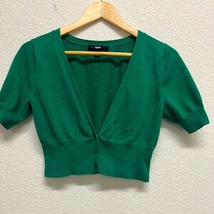 *Women’s Grass Green Cropped Cardigan Mossimo Large